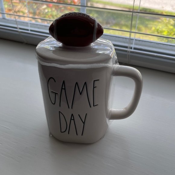 New Rae Dunn by Magenta GAME DAY Football Mug and Lid - Picture 3 of 11